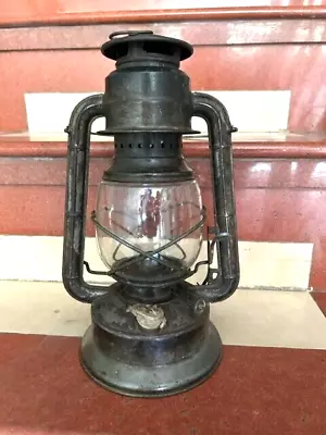 Old Vintage Little Wizard Dietz N.y- Usa Iron Lantern Kerosene Oil Lamp Old Glob • $471.45