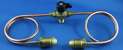 Lpg  Gas Cylinder Kit 2 X Pigtail Copper Hose & 3 Way Connector With Valve • $74.95