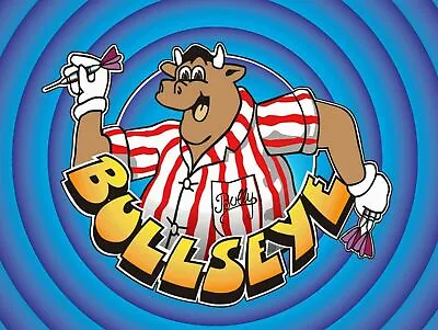 Bullseye Bully 80s Jim Bowen Gameshow TV Logo Iron On Tee T-shirt Transfer • £2.39