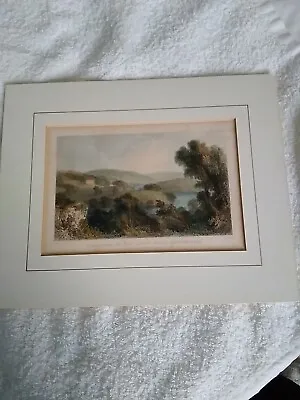 T Allom Coloured Engraving  Sharpham On The River Dart Devon  Totnes  • $10.89