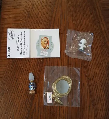 Miniature Dollhouse Accessories Mirror Oil LampRoosevelt Calendar Bust/Statue • $14.75