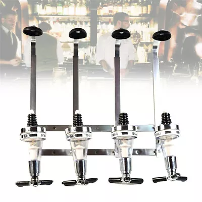 4 Bottle Bar Beverage Liquor Dispenser Alcohol Drink Shot Wall Mounted Rack • $27