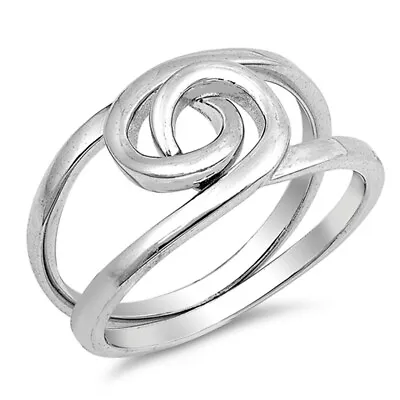 Two Piece Puzzle Knot Criss Cross Ring New .925 Sterling Silver Band Sizes 4-15 • $20.59
