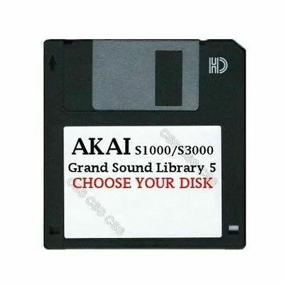 Akai S1000 / S3000 Floppy Disk Grand Sound Library 5 Choose Your Disk • $20.99