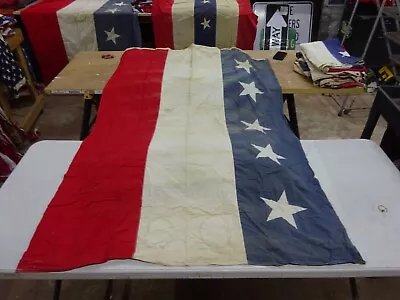 Vintage Cotton  CLOTH FLAG BANNER Parade American Flag USA 4 X 6 Side Stars • $65