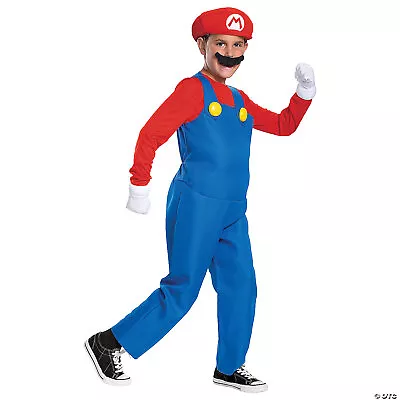 Morris Costumes - Kid's Deluxe Super Mario Bros. Mario Costume - Large • $65.43