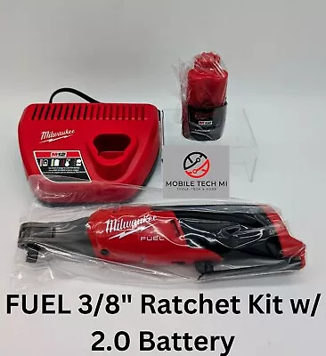 Milwaukee M12 FUEL 3/8  High Speed Ratchet 2567-20 Kit 2.0 Ah Battery + Charger • $174.98