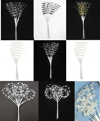 £3.09 • Buy PEARL Or CRYSTAL SPRAY X 12 STEMS  IDEAL FOR CRAFTS, WEDDING FLOWERS, BOUQUETS 