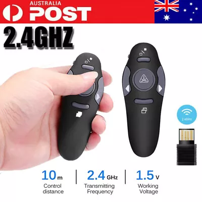 Wireless Presenter PowerPoint Mouse Clicker Laser Pointer Presentation Remote AU • $12.99