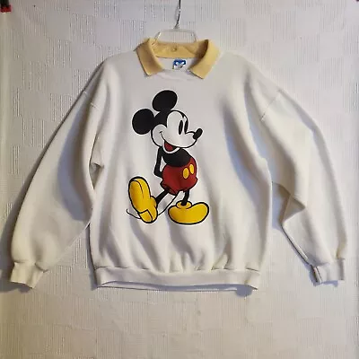 Vintage 1980’s Disney Mickey Mouse Sweatshirt Graphic Mens Size XL USA • $24.88