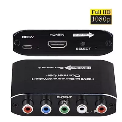 HDMI To Component Converter HDMI To YPbPr 5RCA RGB Scaler Adapter For MacBook TV • $28.98
