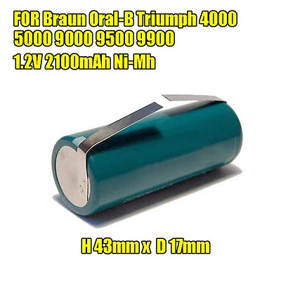 $18.88 • Buy Battery For Oral-B Triumph Smart Series 5000 Toothbrush Sanyo 1.2V 2.1Ah Ni-MH