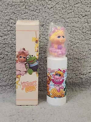 Vintage Muppet Babies Finger Puppet Baby Miss Piggy Bubble Bath 4 Oz. Collector • $24