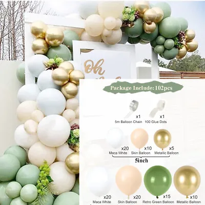 Sage Green Balloons Set Arch Garland Kit Wedding Birthday Party Baby Shower Deco • $21.99