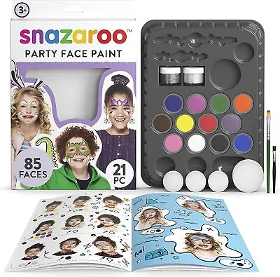 Snazaroo Ultimate Party Pack Face Paint Palette Kit For Kids And Adults 8 • £19.77