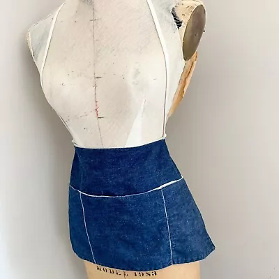 Vintage 50s/60s Selvedge Denim Nail Shop Painters Apron American Retro Workwear • $29.99