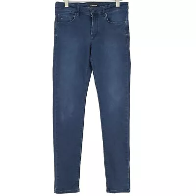 J.Lindeberg Damien Men Jeans Slim Fit Skinny Stretch Blue Size W33 L34 • $27.17