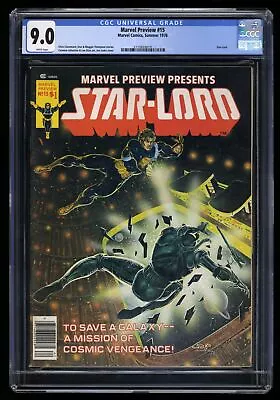 Marvel Preview #15 CGC VF/NM 9.0 White Pages Star-Lord Appearance! Marvel 1978 • $64