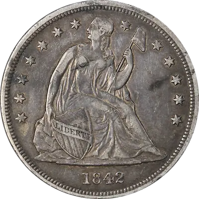 1842 Seated Liberty Dollar Choice XF Great Eye Appeal Strong Strike • $741