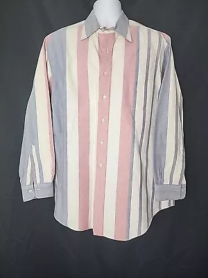 BROOKS BROTHERS 90s Preppy Vintage Stripe Button Down Shirt Men’s XL Priority • $32
