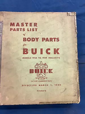 1928 1930 1935 1937 1949 1948 1940 1942 1932 Buick Master Body Parts Catalog • $79.99