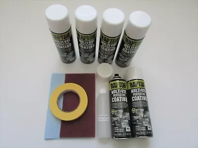 UPOL Raptor 1K Bed Liner Anti-Corrosion Textured Spray Can Kit White 450ML • $89.99