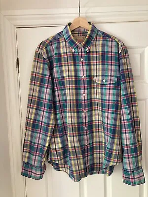 £11.99 • Buy Men's Gant Rugger Archive Shirt Button Down Madras Shirt, Ivy League