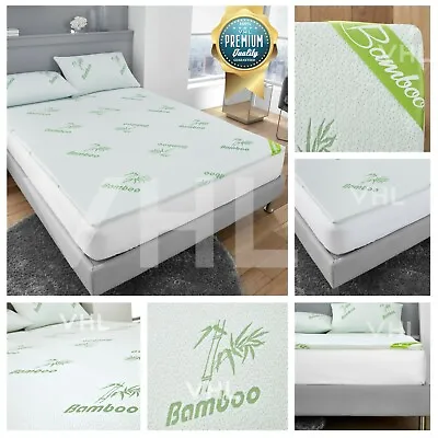 Bamboo 2cm Topper Luxury Quality Cosy Bed Mattress Ultra-Soft Memory Foam Pillow • £34.99