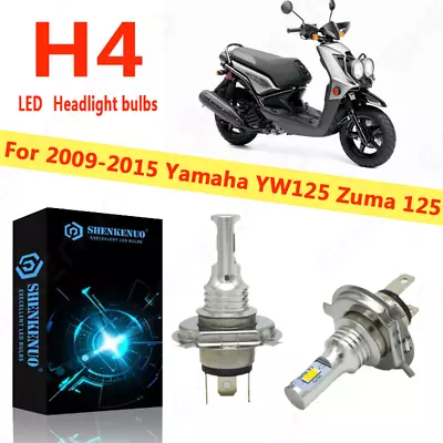 H4 LED Headlight Bulb Kit 8000k Ice Bule For 2009-2015 Yamaha YW125 Zuma 125 • $13.50