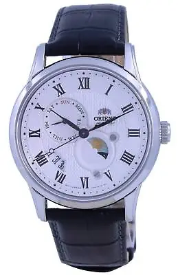 Orient Classic Sun Moon Phase White Dial Automatic RA-AK0008S10B 50M Mens Watch • $249.47