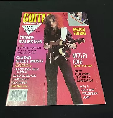 Guitar For The Practicing Musician May 1985 Yngwie AC/DC + Motley Crue Poster • $17