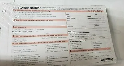 3x Mary Kay Business Consultant Supplies Customer Profile Forms New In Package • $19.99