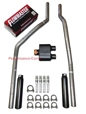 83-01 Chevrolet GMC S10 S15 Mandrel Bent Dual Exhaust W/ Flowmaster Super 10 • $269.95