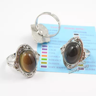 Lot 3pcs Supernatural 12 Colors Changing Mood Jewelry Rings Adjustable • $4.99