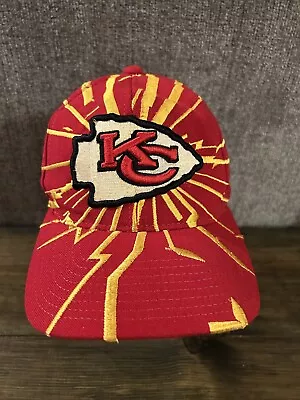 Vintage Starter Kansas City Chiefs Shockwave Shatter Snapback Wool Hat 90’s • $79.99