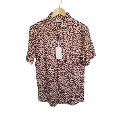 Bolongaro Trevor Shirt Leopard Print Size Small NWT • £20