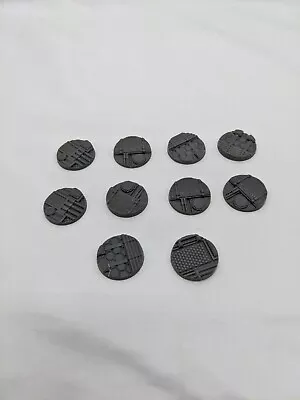 Lot Of (10) Sci-Fi Mech Construct Factory  Plastic Miniature Bases 4/5  • $13.50