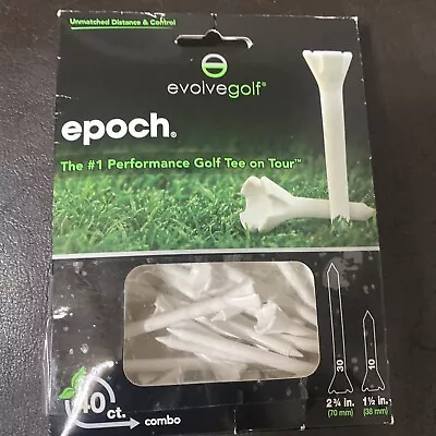 Evolve Epoch Performance Tees 33 In Package Mix (2.75  1.5 ) White Golf Tee NEW • $7.50