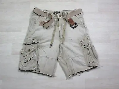 Vintage Abercrombie & Fitch Shorts Men's (32) Cargo Military Belted Distressed • $67.98