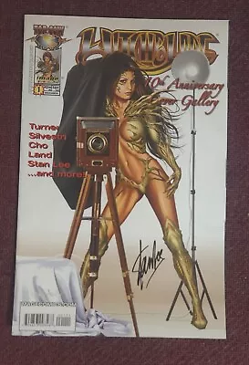 WITCHBLADE #1 Tenth Anniversary Cover Gallery VF STAN LEE SIGNED Horn Cover 2005 • $49.95