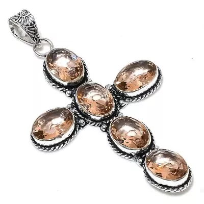 Morganite Gemstone 925 Sterling Silver Gift Jewelry Pendant 3.35  V815 • $10.99