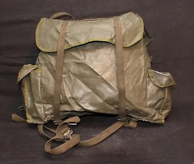 Vintage Belgian Military Water Resistant Rucksack Backpack Field Pack 4 Pocket • $15.99