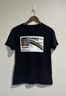 Superbad McLovin Hawaii License Shirt Adult Size Small Black Graphic Tee Mens • $9.99