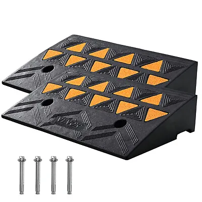 VEVOR Rubber Curb Ramp Driveway Ramp For Curb 2 Pack 11 Cm Rise 15 Tons Capacity • $71.99