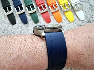 £7.96 • Buy Premium Silicone Divers Watch Strap Band 20mm 22mm 24mm + Quick Release Pins