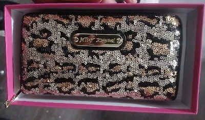 Betsey Johnson Gold And Black Sequin Wallet • $39.99