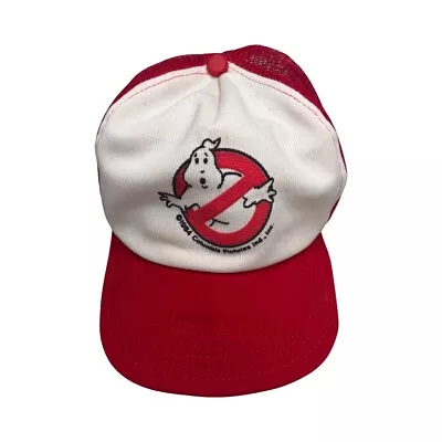 Vintage 1984 Original Ghostbusters Snapback Hat Cap Red Mesh - Please Read • $29.71