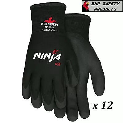 Mcr Memphis Ninja Ice Insulated Cold Winter Weather Safety Work Gloves 12/pairs • $78