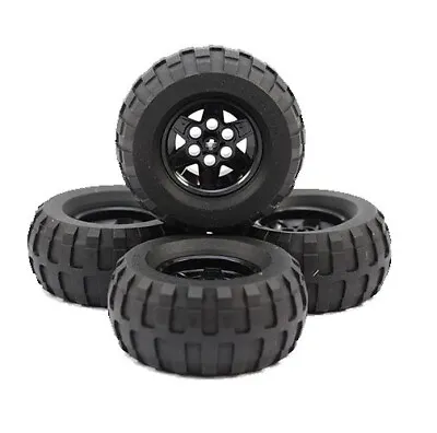 ☀️ NEW Lego 4x Large Rubber Tires 68.7x34R Balloon 43.2mm D. X 26mm Black Wheels • $25.27