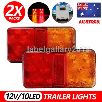 $13.99 • Buy 2pcs Led Trailer Lights 12v Volt Tail Lamp Stop Indicator 4wd 4x4 Camper Ute Au